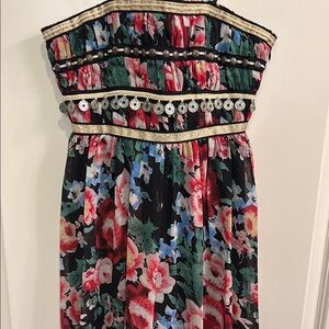 Marchesa Floral Evening Dress